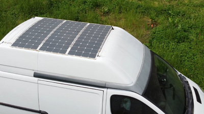 Solar panels side view