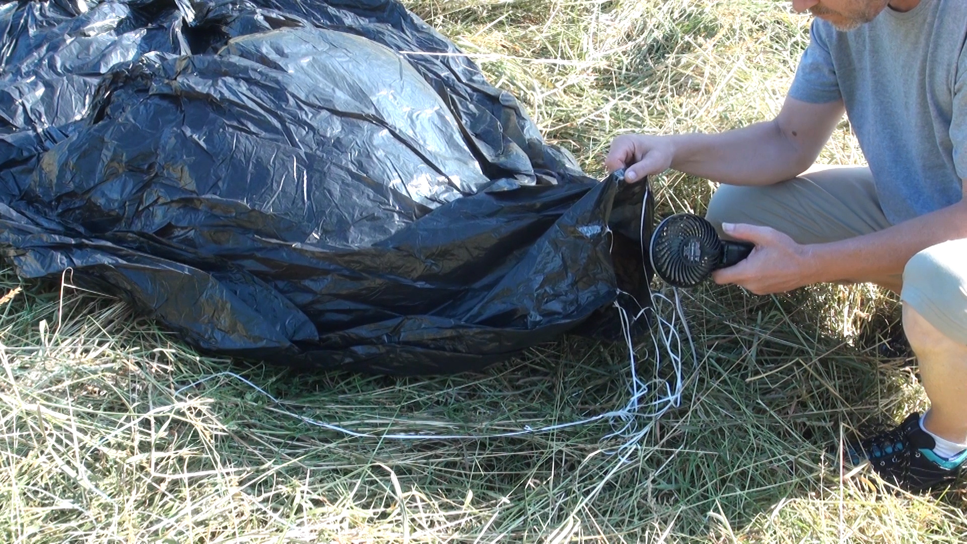 Gonflage du ballon solaire 3.6m³