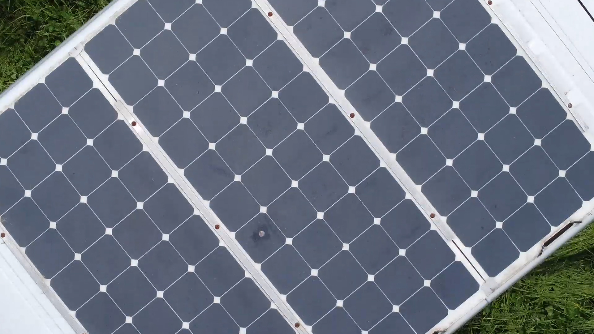 Top view solar panels