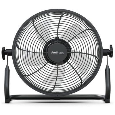 Battery powered floor fan